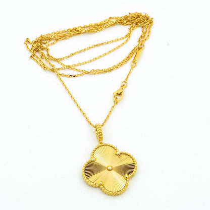 [Solara Jewelry ]KLEE 25MM ANHÄNGER HALSKETTE GOLD