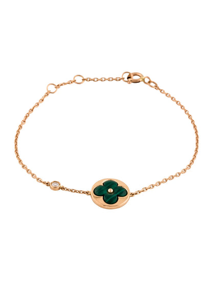 [Solara Jewelry ]サン マラカイト 1ダイヤモンド ピンクゴールド ブレスレット