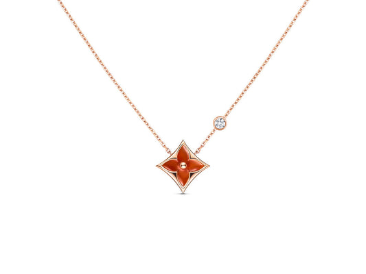 [Solara Jewelry] STAR-HALSKETTE ROSÉGOLD 1 DIAMANT