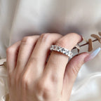 [Solara Jewelry ]Eleganter Prinzessschliff-Tennisring