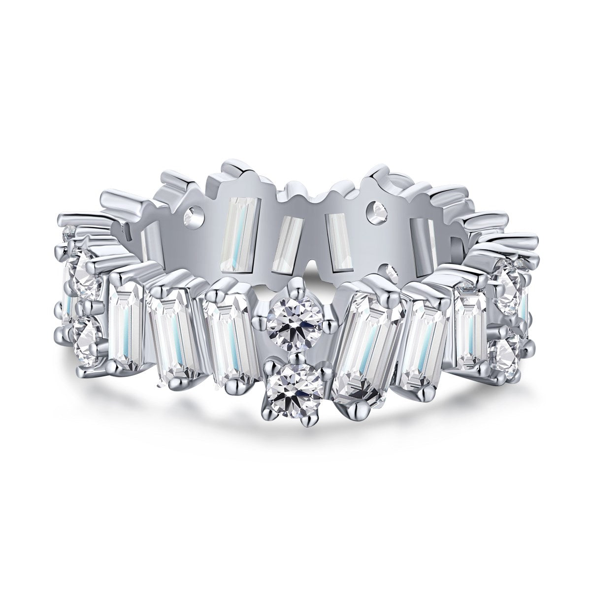 [Solara Jewelry ]Delicate Multi Shape Tennis Ring