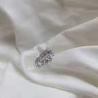 [Solara Jewelry ]Eleganter Prinzessschliff-Tennisring