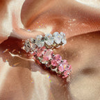 [Solara Jewelry ]Zierlicher Tennisring mit länglichem Kissenschliff