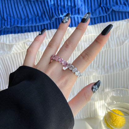 [Solara Jewelry ]Dainty Elongated Cushion Cut Tennis Ring