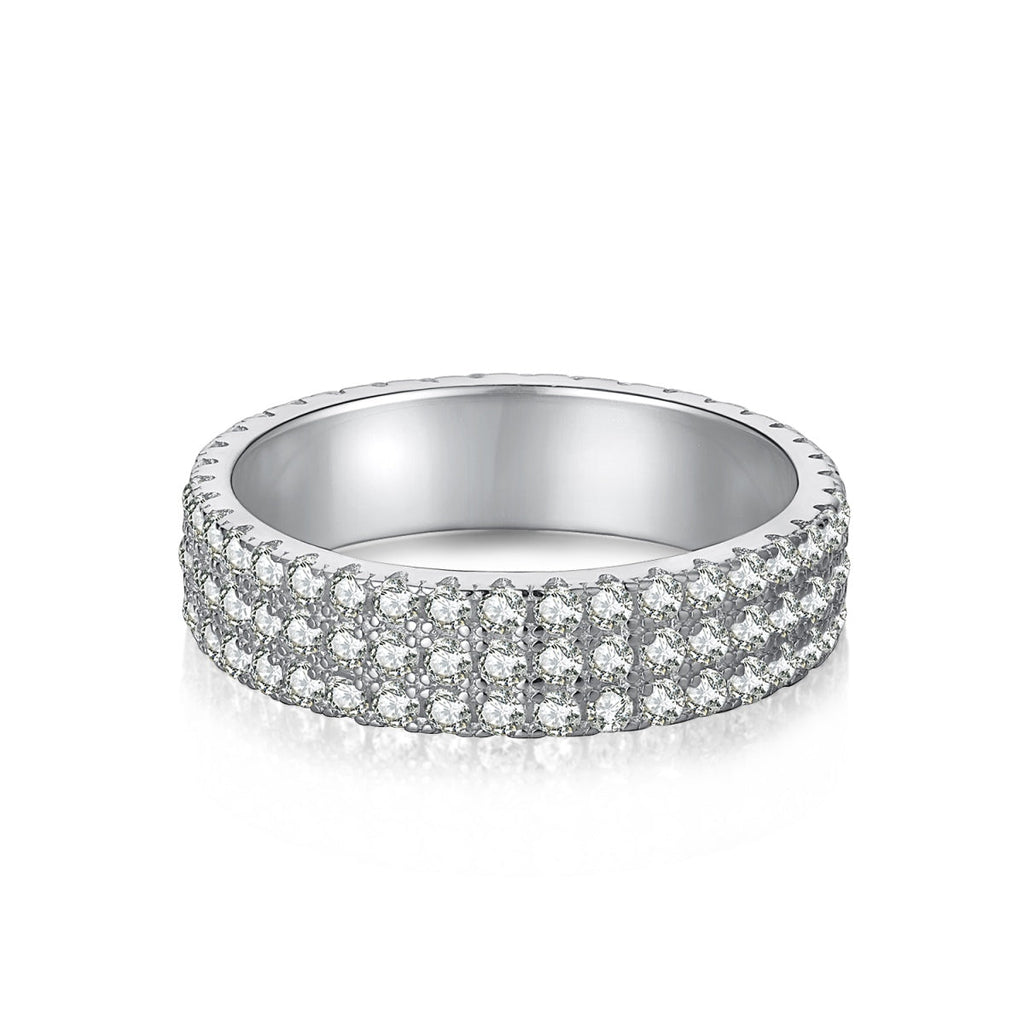 [Solara Jewelry ]Dainty Round Cut Tennis Ring