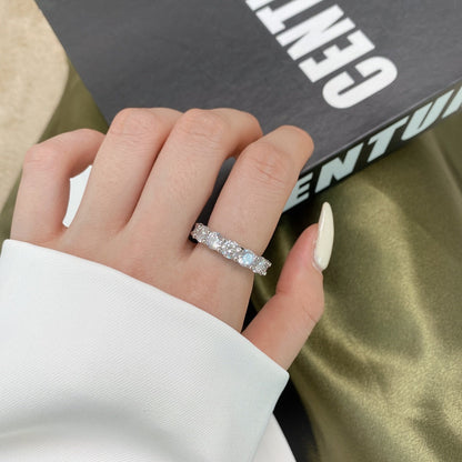 [Solara Jewelry ]Wunderschöner Tennisring mit Rundschliff