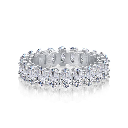 [Solara Jewelry ]Ornate Oval Cut Tennis Ring