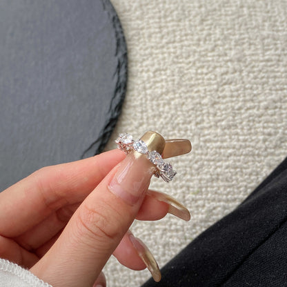 [Solara Jewelry ]Exquisiter Tennisring mit Tropfenschliff