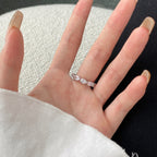 [Solara Jewelry ]Exquisiter Tennisring mit Tropfenschliff