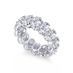 [Solara Jewelry ]Zierlicher Tennisring mit länglichem Kissenschliff