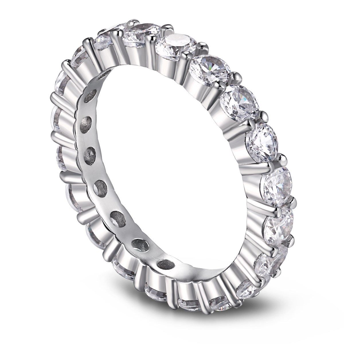 [Solara Schmuck] Funkelnder Tennisring im Rundschliff