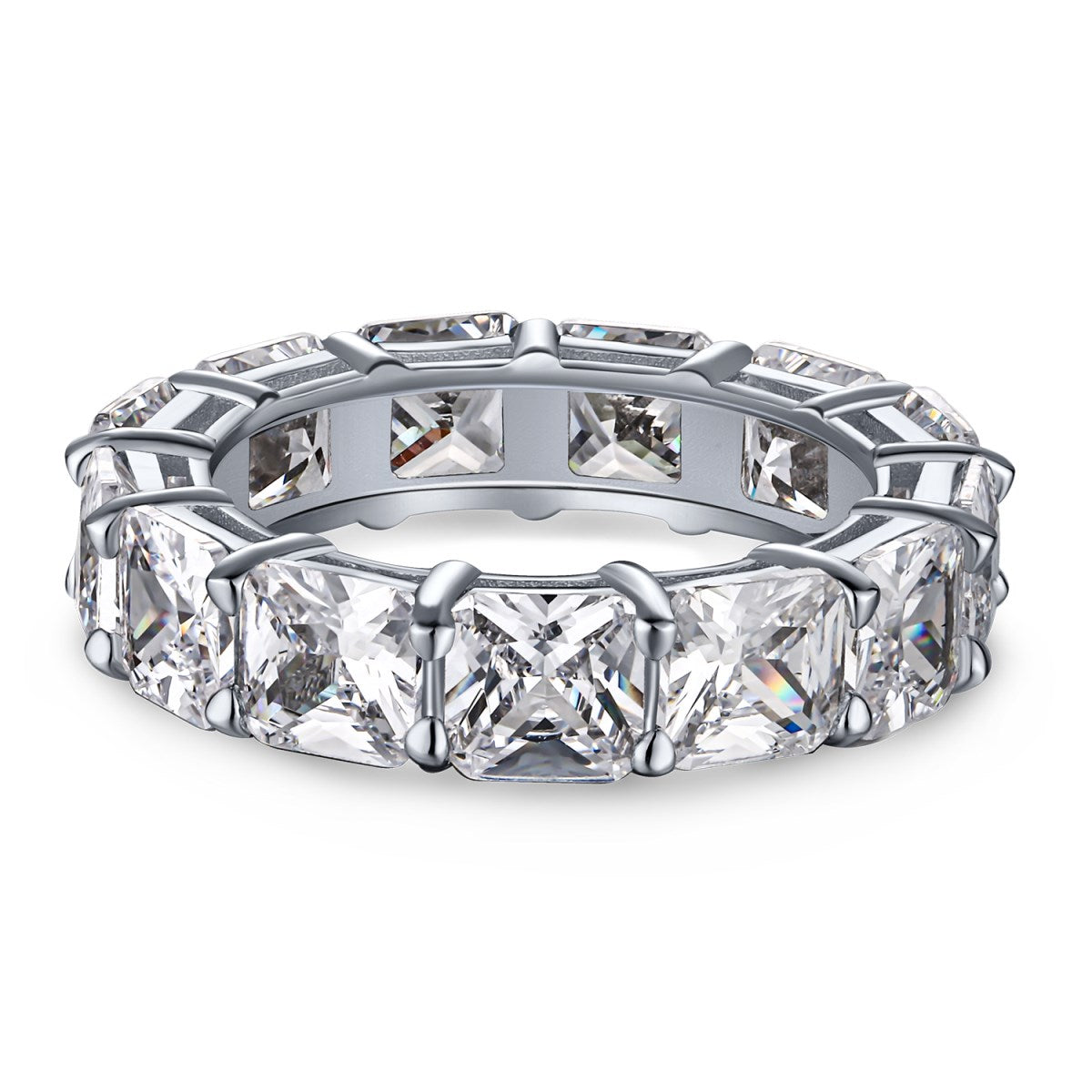 [Solara Jewelry ]エレガントなプリンセスカットテニスリング