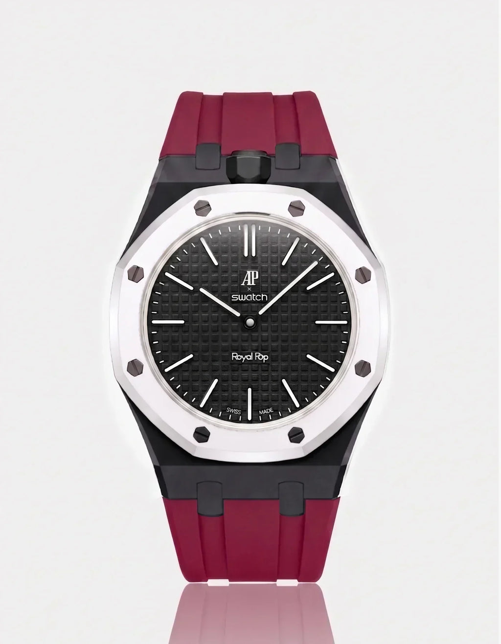 Silicone Strap & Case Royal Pop Ocho Negro(Customize  Colors)