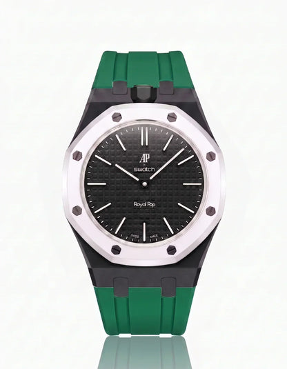 Silicone Strap & Case Royal Pop Ocho Negro(Customize  Colors)