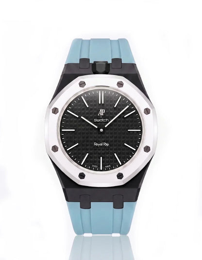 Silicone Strap & Case Royal Pop Ocho Negro(Customize  Colors)