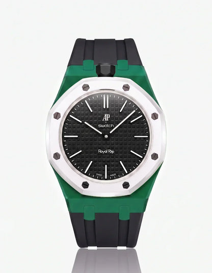 Silicone Strap & Case Royal Pop Ocho Negro(Customize  Colors)