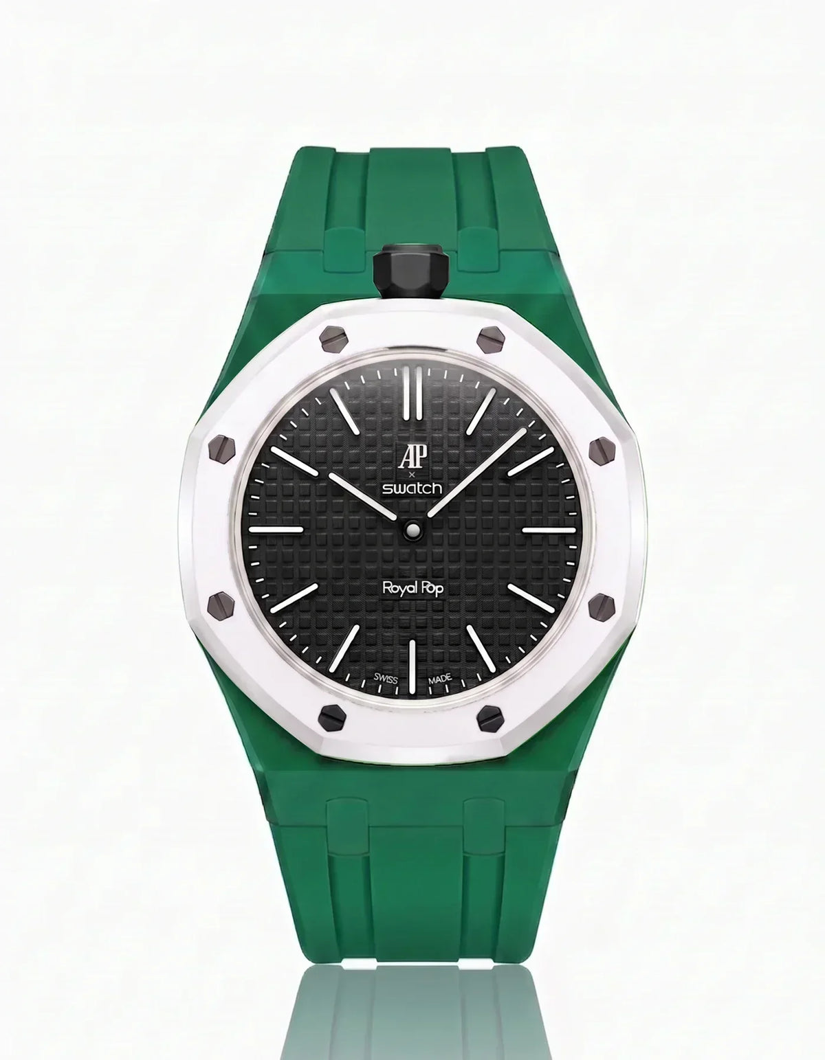 Silicone Strap & Case Royal Pop Ocho Negro(Customize  Colors)