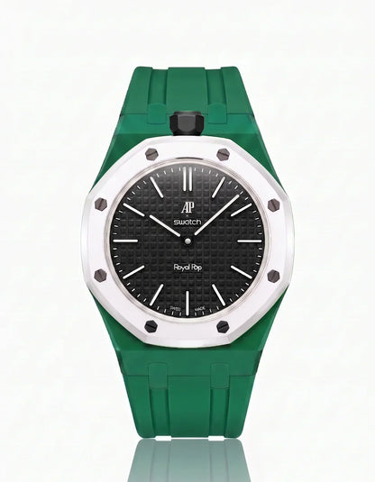 Silicone Strap & Case Royal Pop Ocho Negro(Customize  Colors)