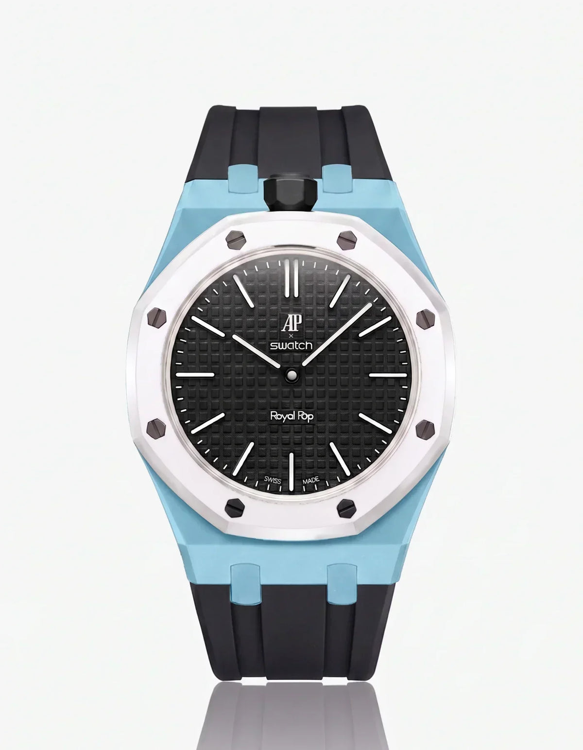 Silicone Strap & Case Royal Pop Ocho Negro(Customize  Colors)