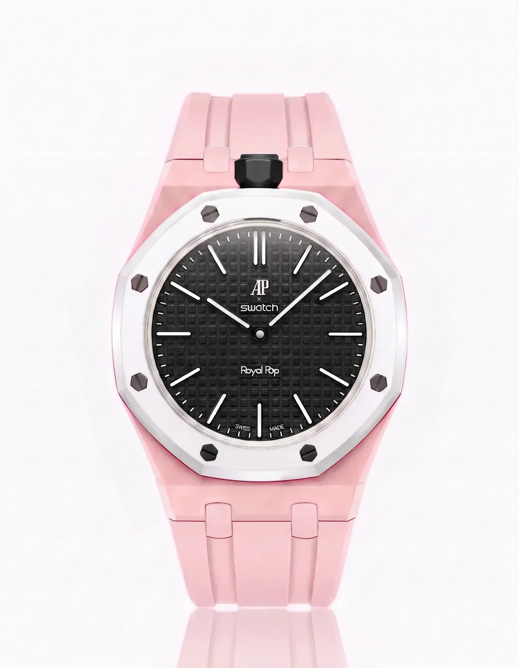 Silicone Strap & Case Royal Pop Ocho Negro(Customize  Colors)