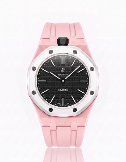 Silicone Strap & Case Royal Pop Ocho Negro(Customize  Colors)