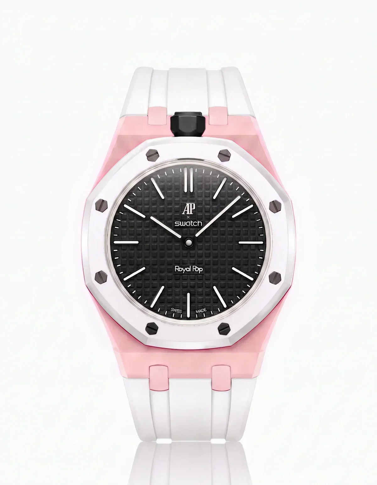 Silicone Strap & Case Royal Pop Ocho Negro(Customize  Colors)