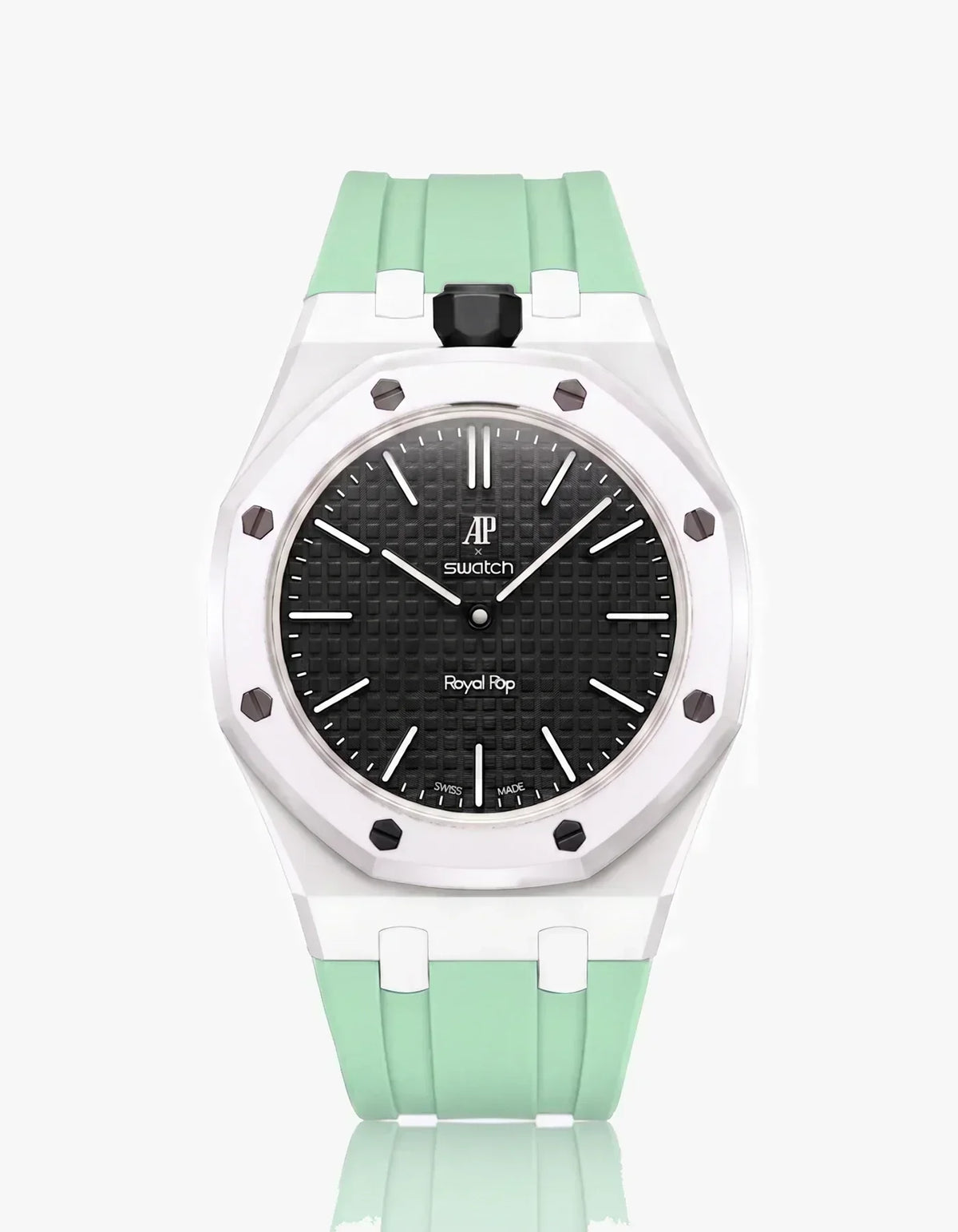 Silicone Strap & Case Royal Pop Ocho Negro(Customize  Colors)