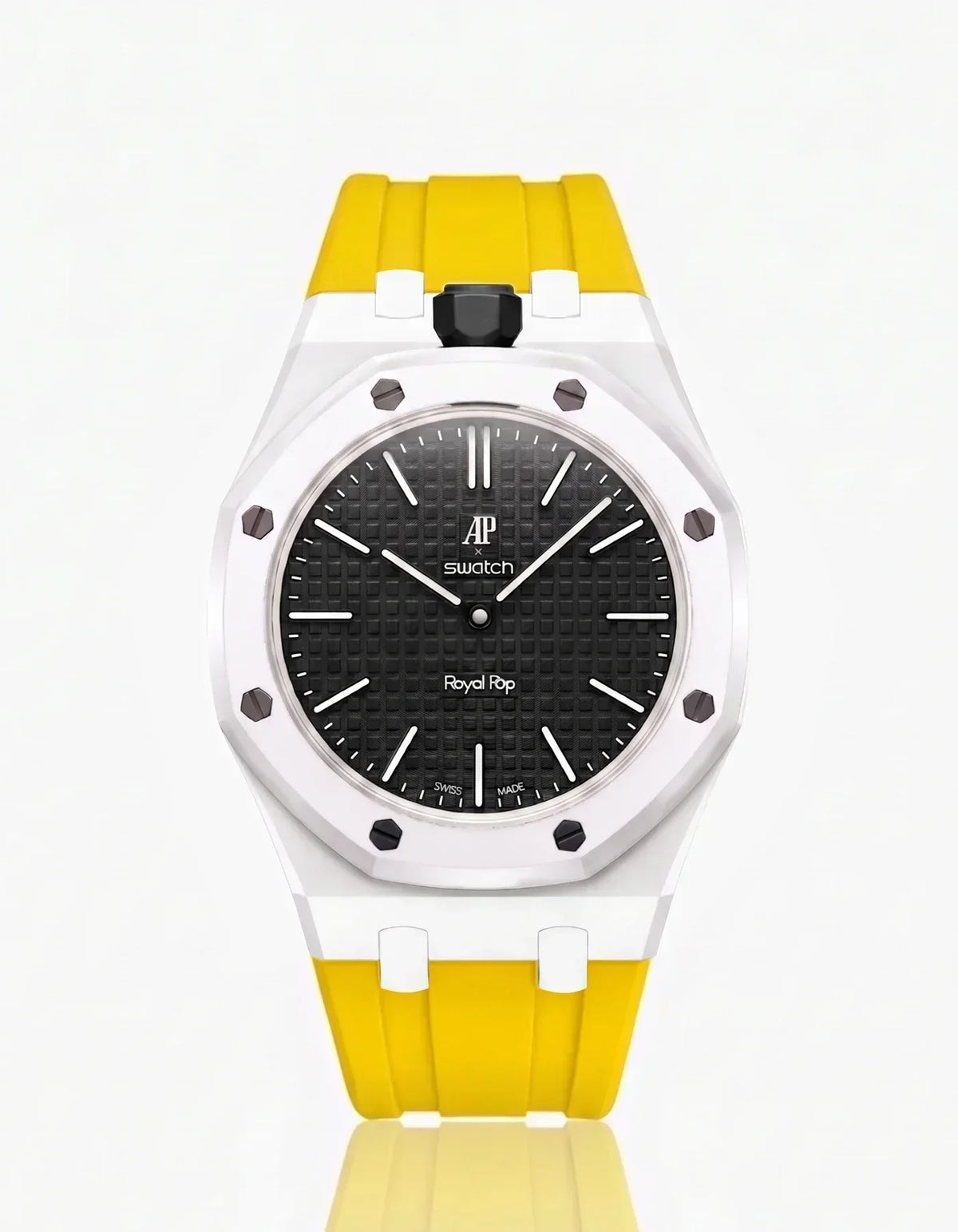 Silicone Strap & Case Royal Pop Ocho Negro(Customize  Colors)