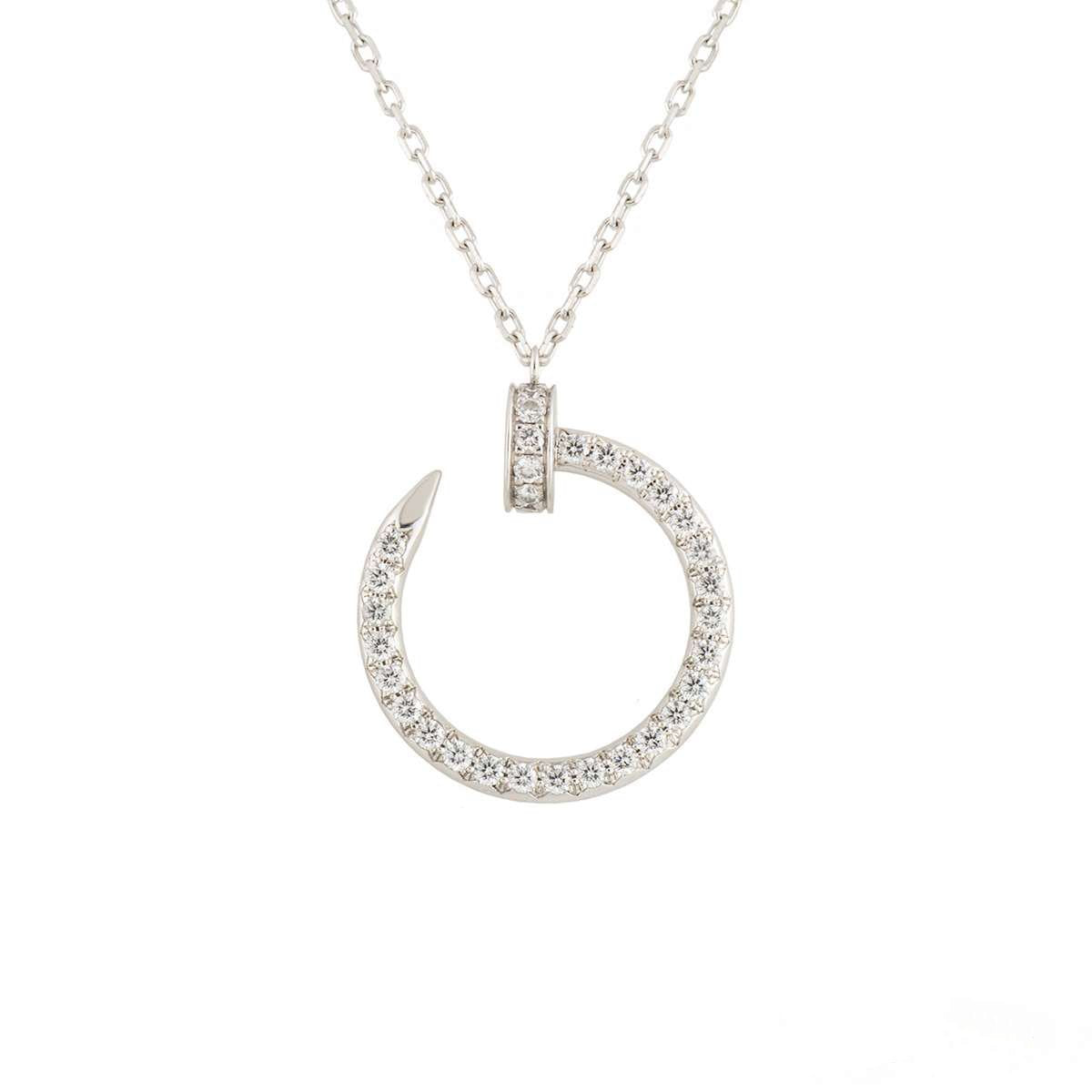[Solara Jewelry ]JUSTE NECKLACE SILVER DIAMONDS
