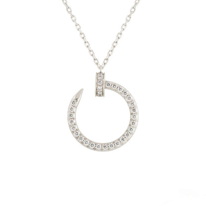 [Solara Jewelry ]JUSTE NECKLACE SILVER DIAMONDS