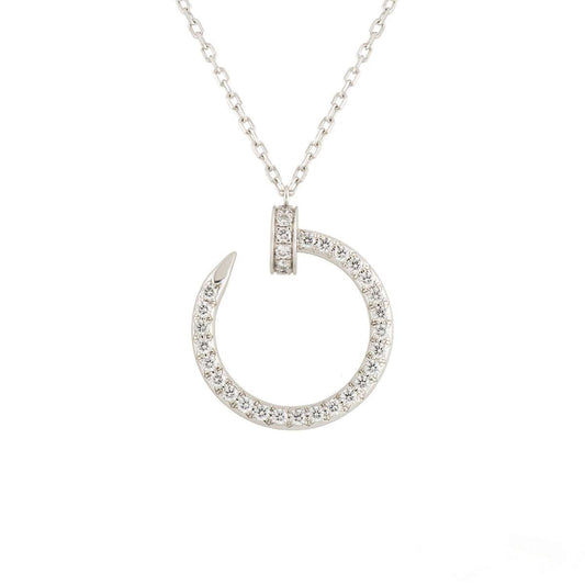[Solara Jewelry ]JUSTE NECKLACE SILVER DIAMONDS