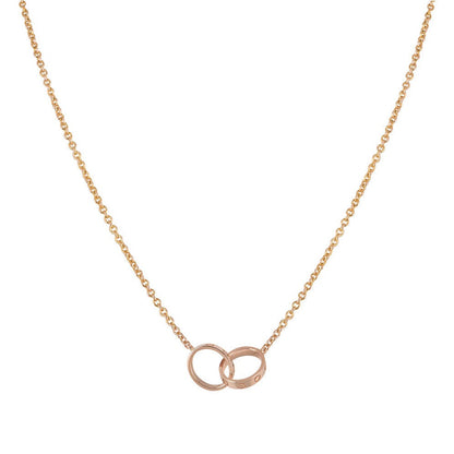 [Solara Schmuck ]LIEBESKETTE DOPPELRING ROSÉGOLD