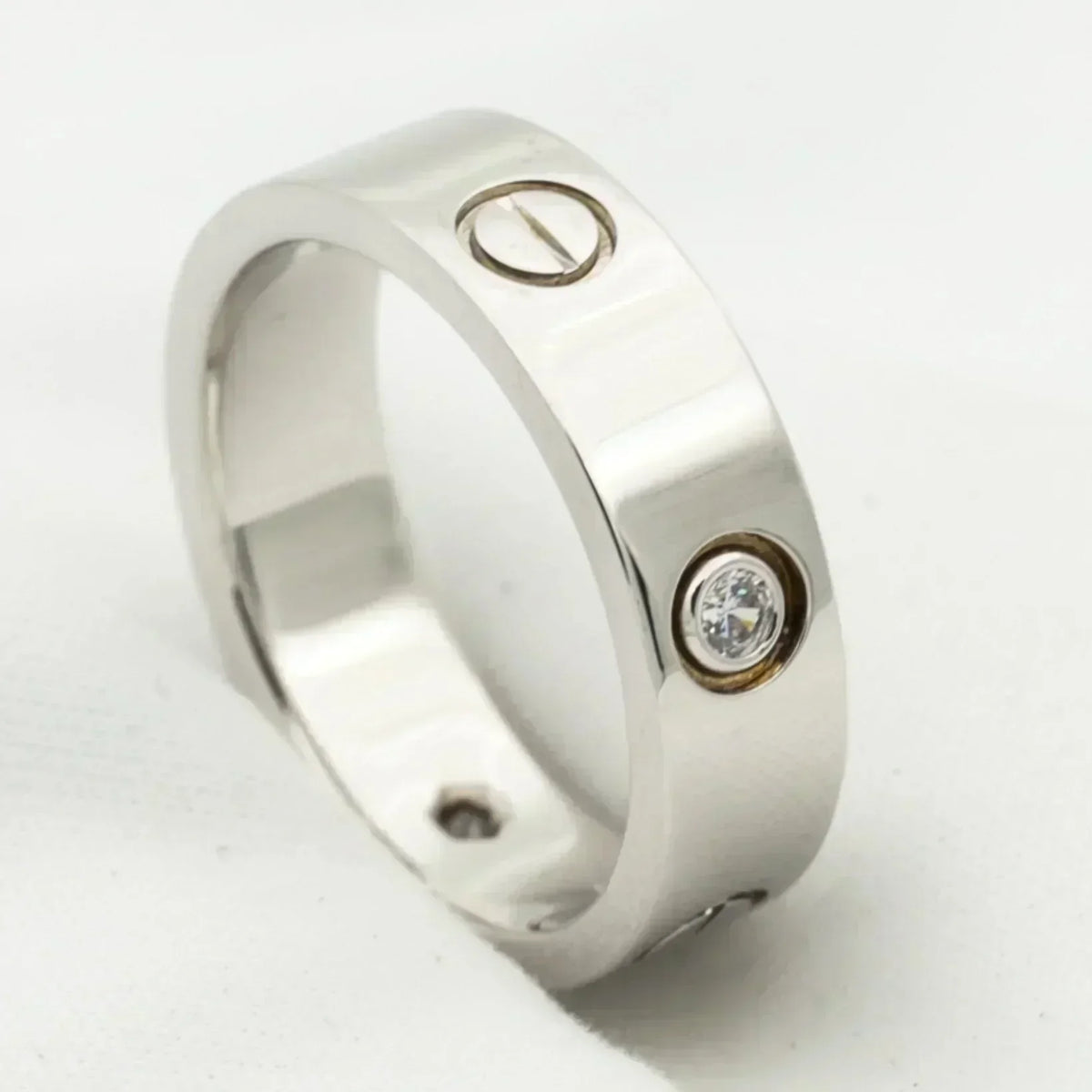 [Solara Jewelry ]LOVEリング 5.5MM 3ダイヤモンド シルバー
