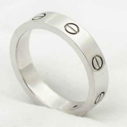[Solara Jewelry ]ラブリング 4MM 1ダイヤモンド シルバー