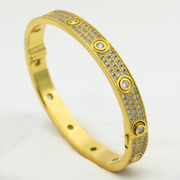 [Solara Jewelry ]LOVE BRACELET 6.1MM DIAMOND-PAVED 10 BIG DIAMONDS