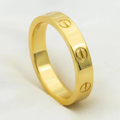 [ソララ ジュエリー] LOVE リング 4MM 1ダイヤモンド ゴールド