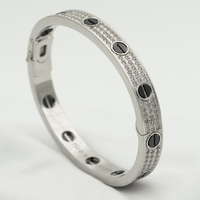 [Solara Jewelry ]LOVE BRACELET 6.1MM DIAMOND-PAVED CERAMIC