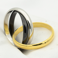[Solara Jewelry ]TRINITY RING BLACK GOLD SILVER