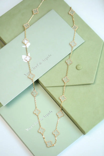 [Solara Jewelry ]CLOVER 20 MOTIVE Transparente Serie mit weißen Kristallen