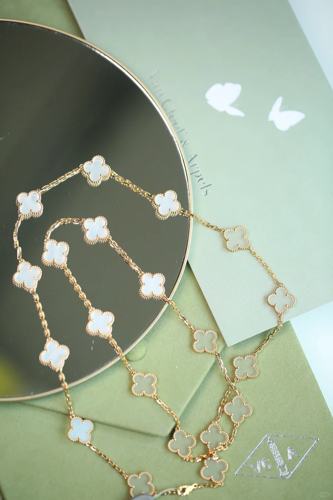[Solara Jewelry ]CLOVER 20 MOTIVE Transparente Serie mit weißen Kristallen