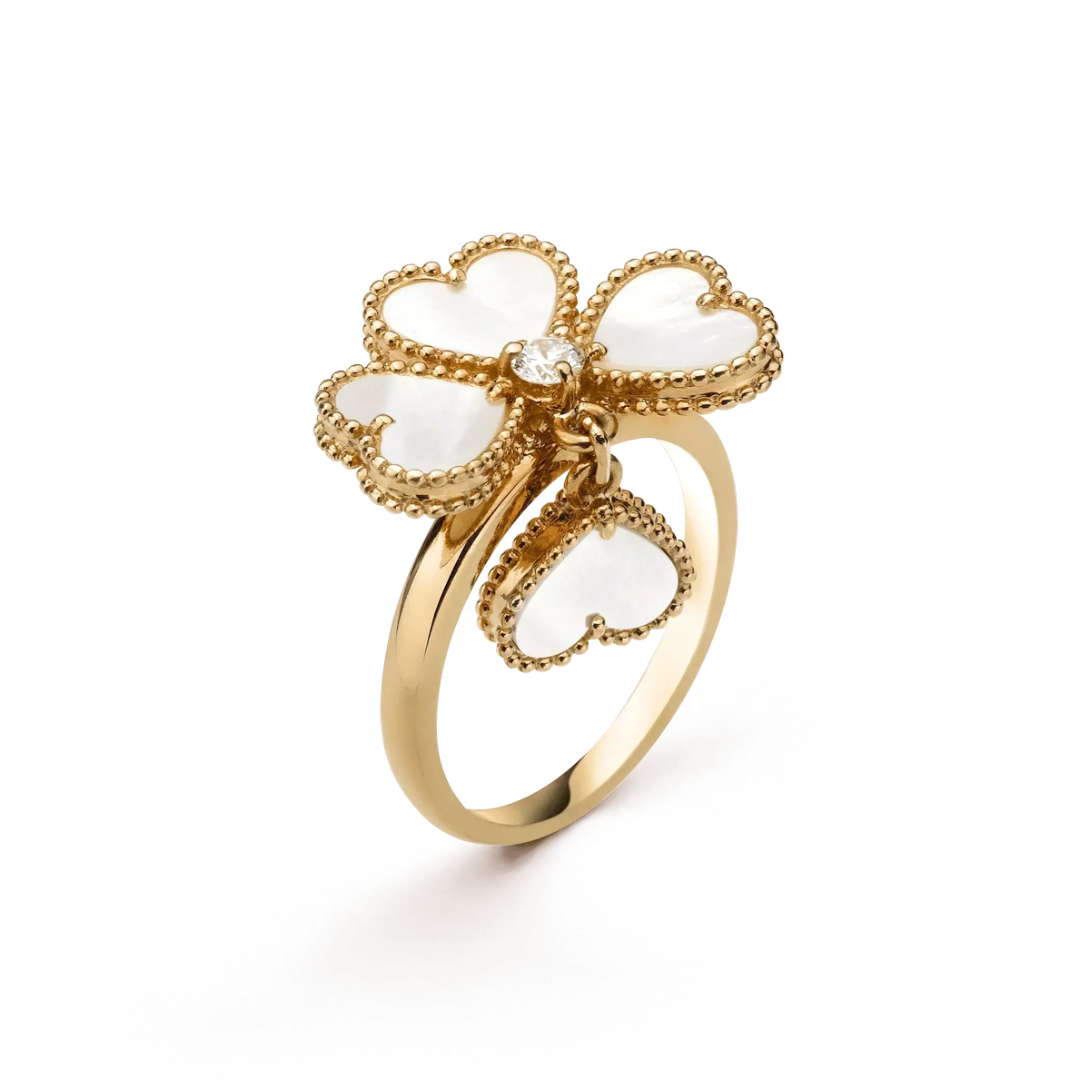 [Solara Jewelry ]SWEET CLOVER WHITE MOP RING