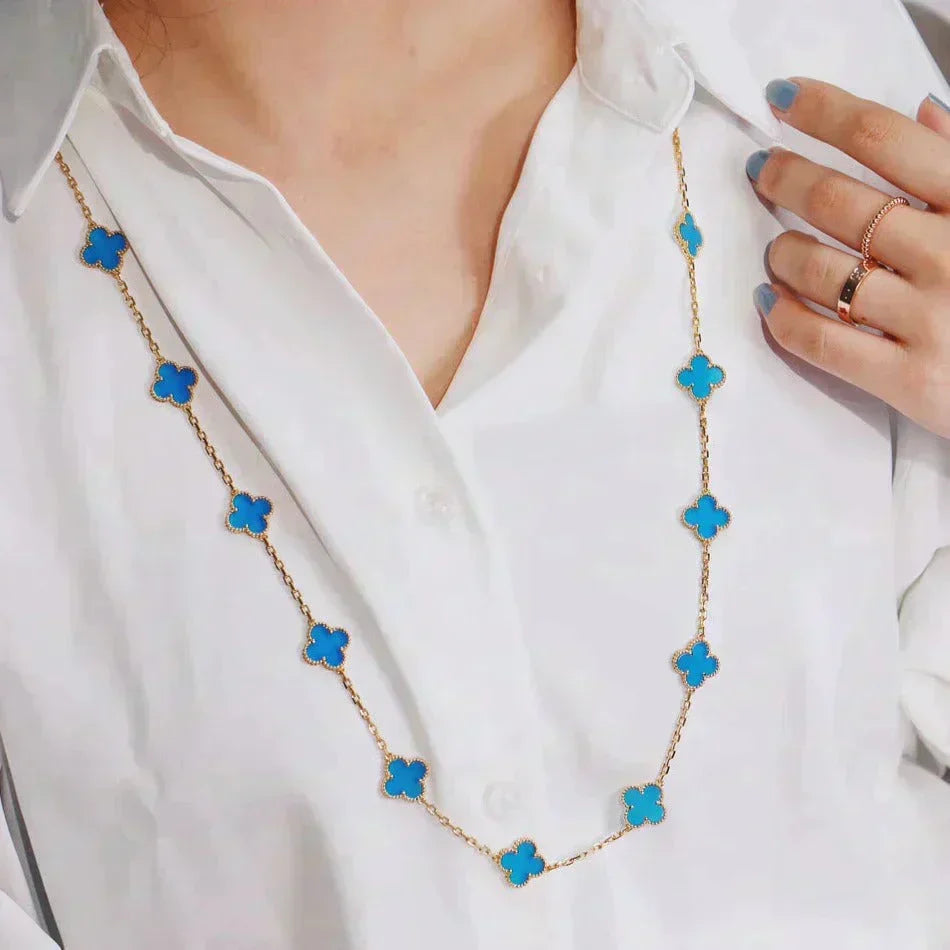 [Solara Schmuck ]KLEE 20 MOTIVE TÜRKIS GOLD