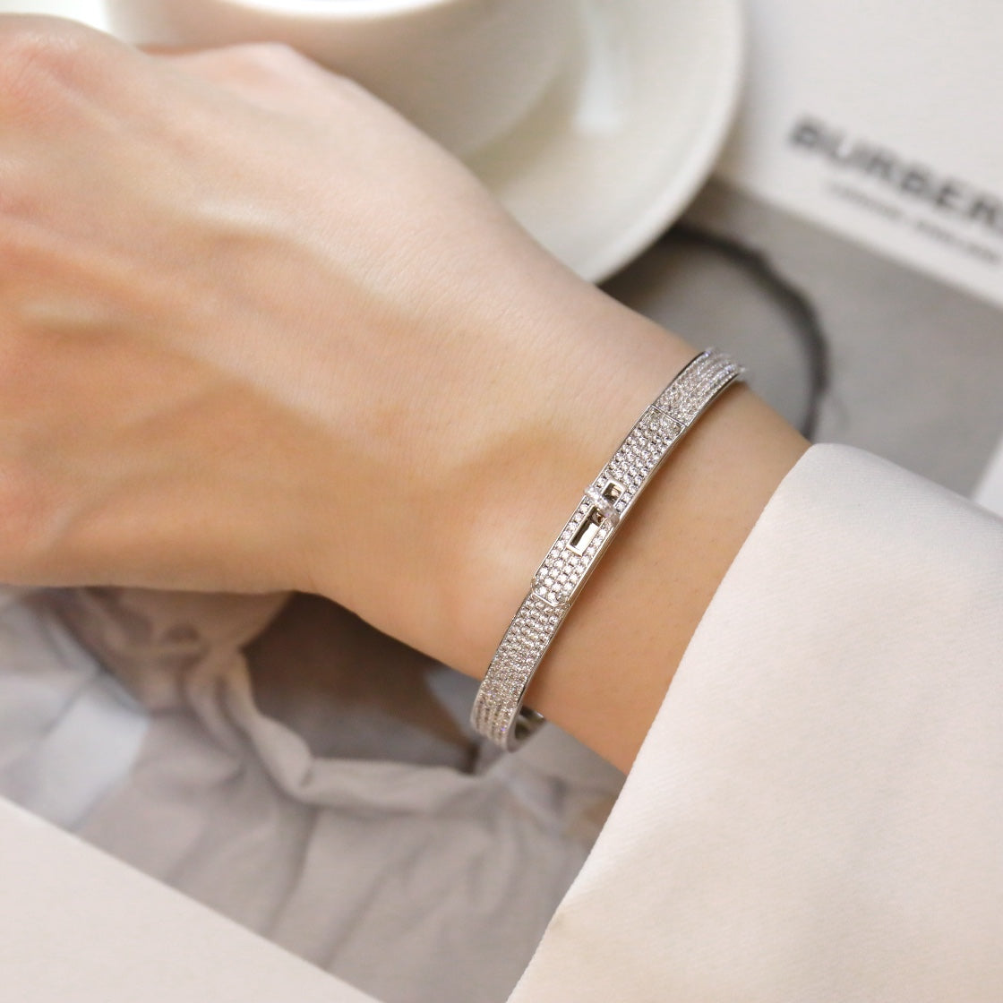 [Solara Schmuck ]KELLY ARMBAND MIT DIAMANTPAVÉ