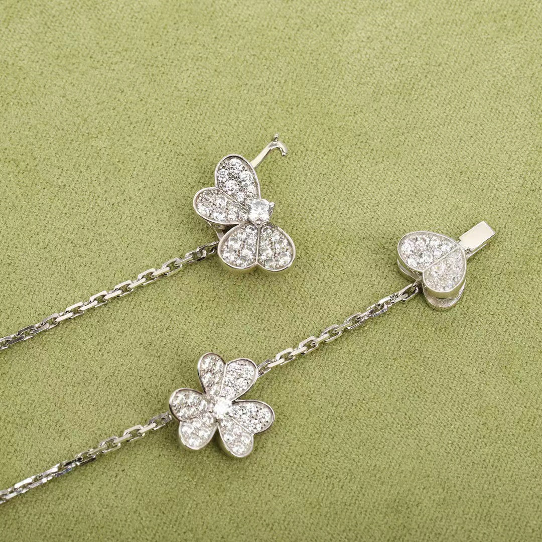 [Solara Jewelry ]FRIVOLE SILVER 9 BLUMEN HALSKETTE