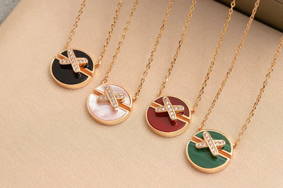 [Solara Jewelry ]JEUX DE ROSE GOLD DIAMOND NECKLACE
