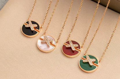 [Solara Jewelry ]JEUX DE ROSE GOLD DIAMOND NECKLACE