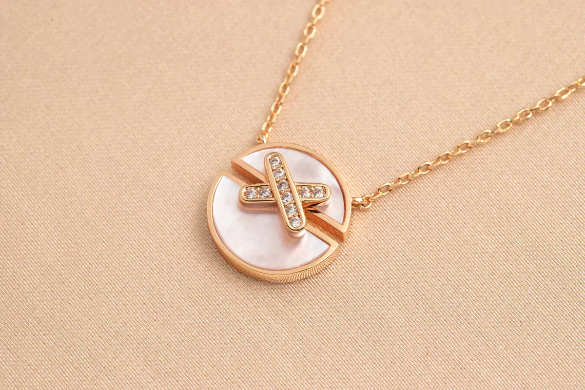 [Solara Jewelry ]JEUX DE ROSE GOLD DIAMOND NECKLACE