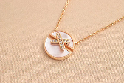 [Solara Jewelry ]JEUX DE ROSE GOLD DIAMOND NECKLACE