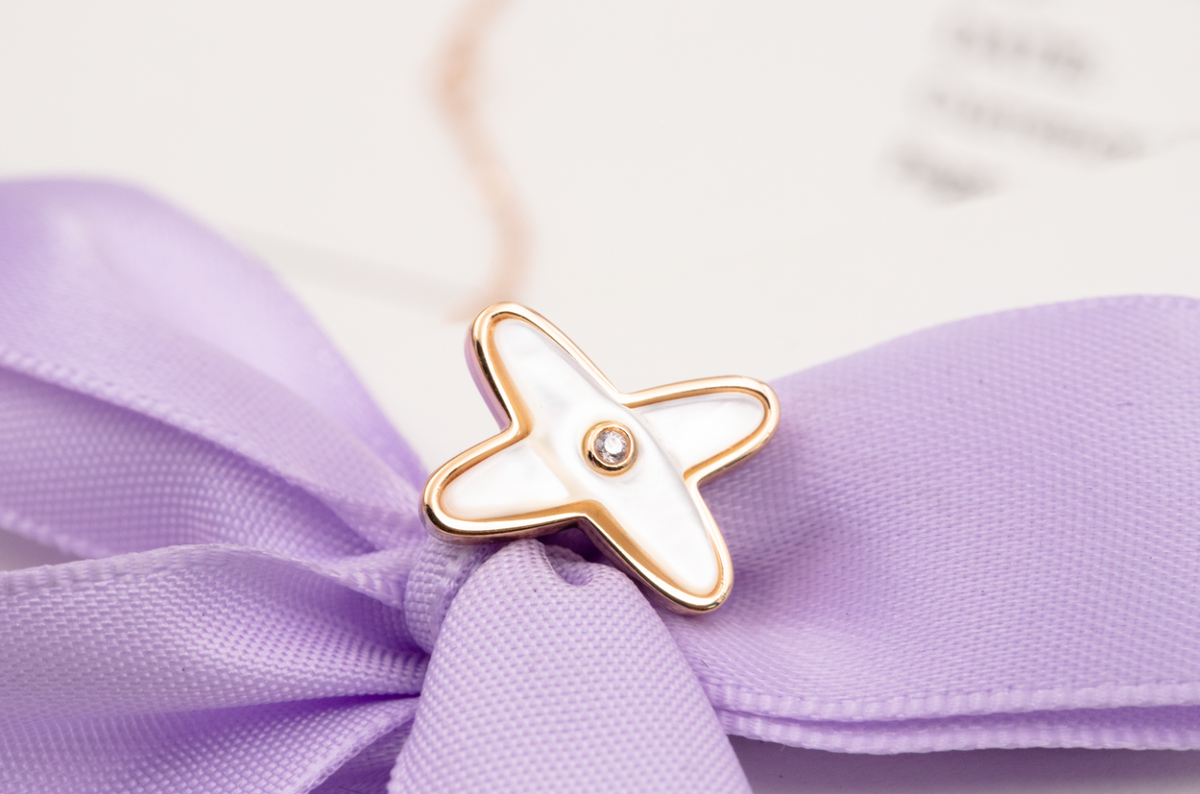 [ソラーラジュエリー]JEUX DE WHITE MOP ROSE GOLD DIAMOND EARRINGS