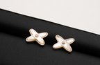 [ソラーラジュエリー]JEUX DE WHITE MOP ROSE GOLD DIAMOND EARRINGS